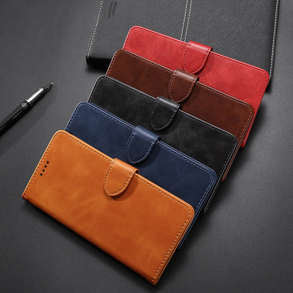 Google pixel 9 / 9 pro / 10 / 10 pro flip wallet case cowhide finish with 3 card slots (w-001)