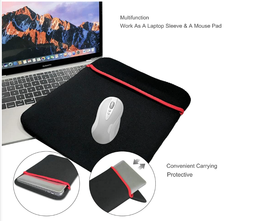 Reversible Neoprene Laptop Sleeve Dual-Sided Protective Case with Stylish Flip Design