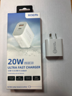 Roemi 20W PD+QC 3.0 adapter with retail packaging