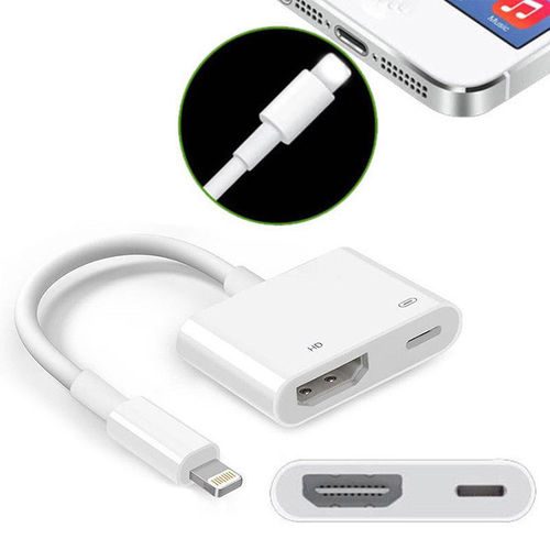 Lightning to HDMI Adapter Cable for iPhone iPad HDTV TV Projector 1080P HD