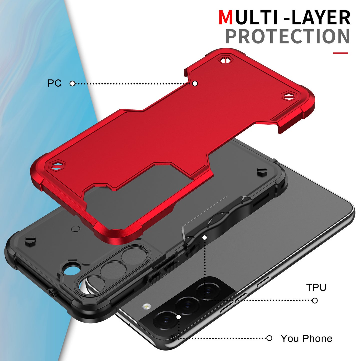 Iphone 11 pro max slim armor dual layer shockproof case grip (b002)