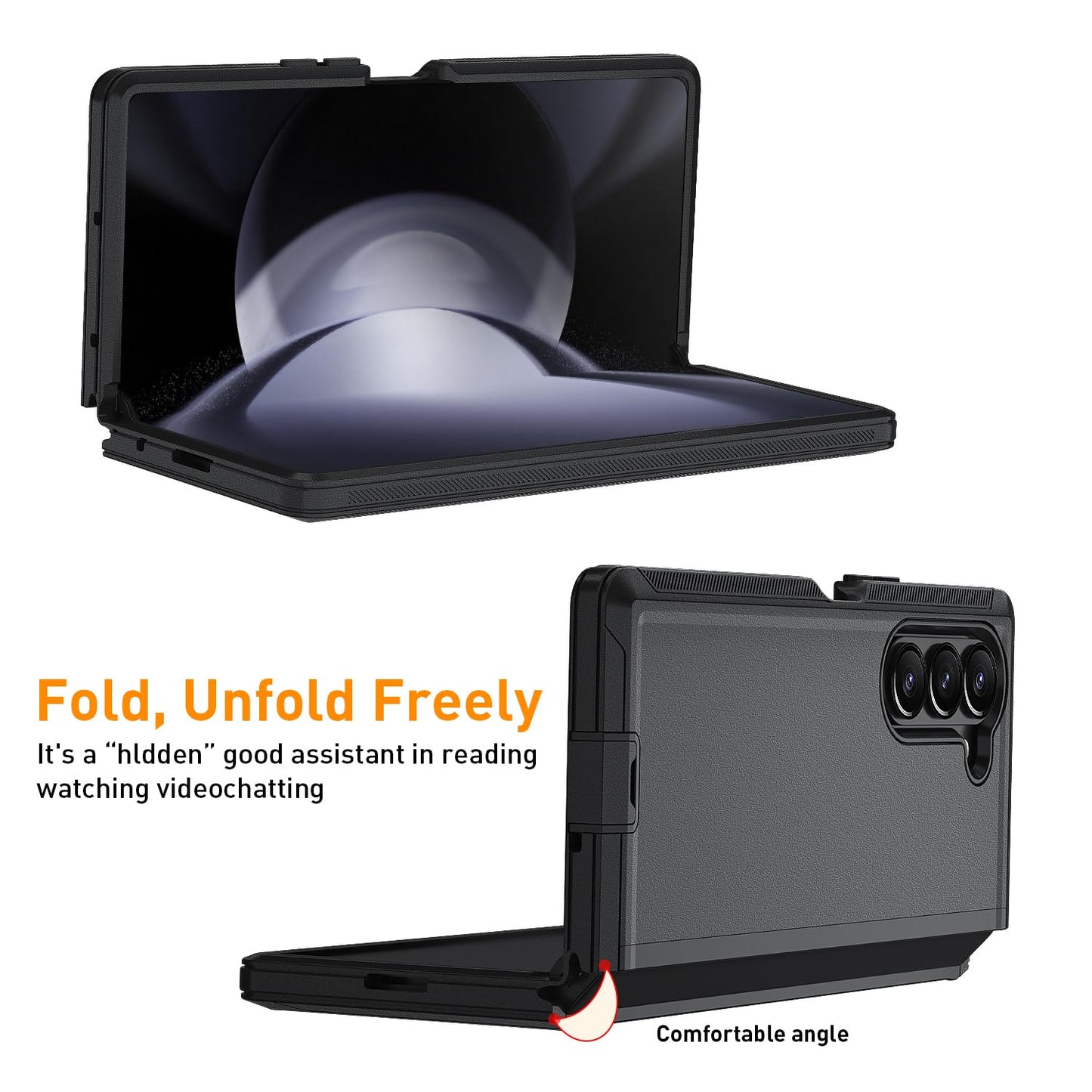 Samsung galaxy z fold 6 case triple layer otterbox defender style (no logo)