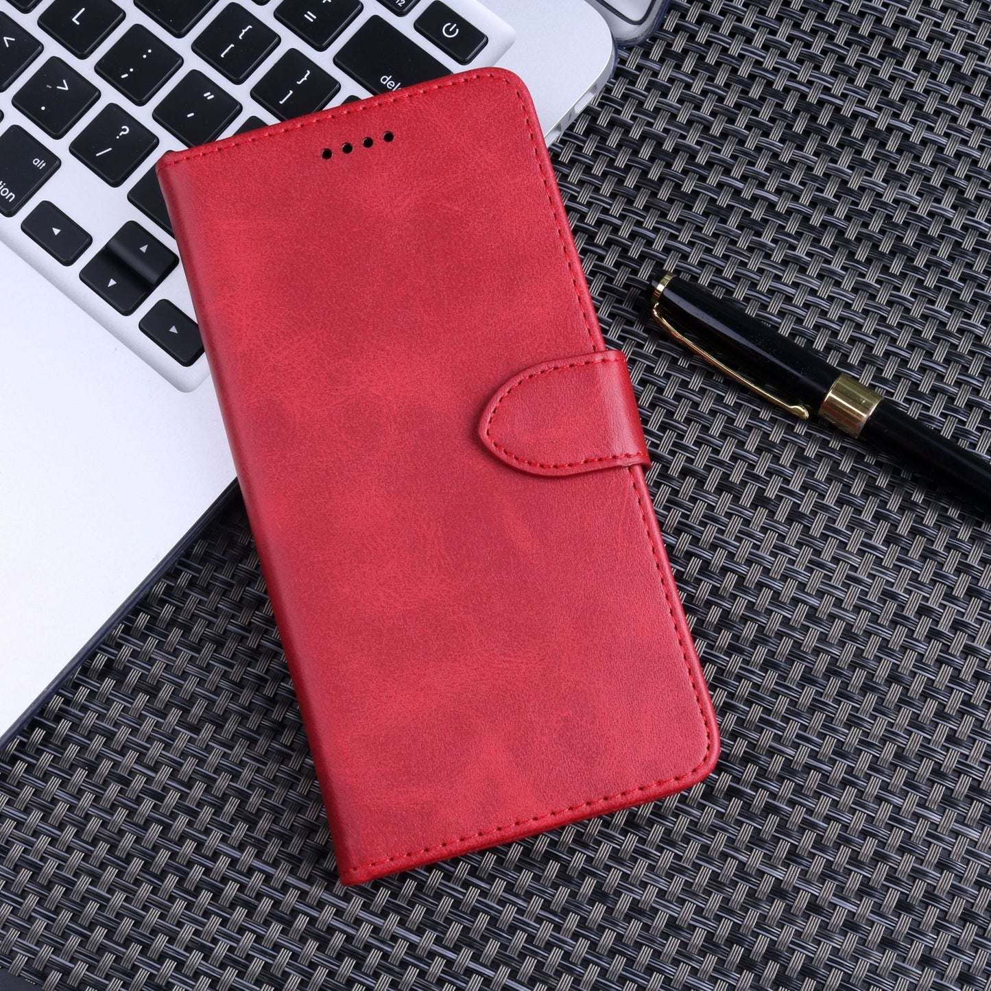 iphone 17 pro max flip wallet case cowhide finish with 3 card slots (w-001)