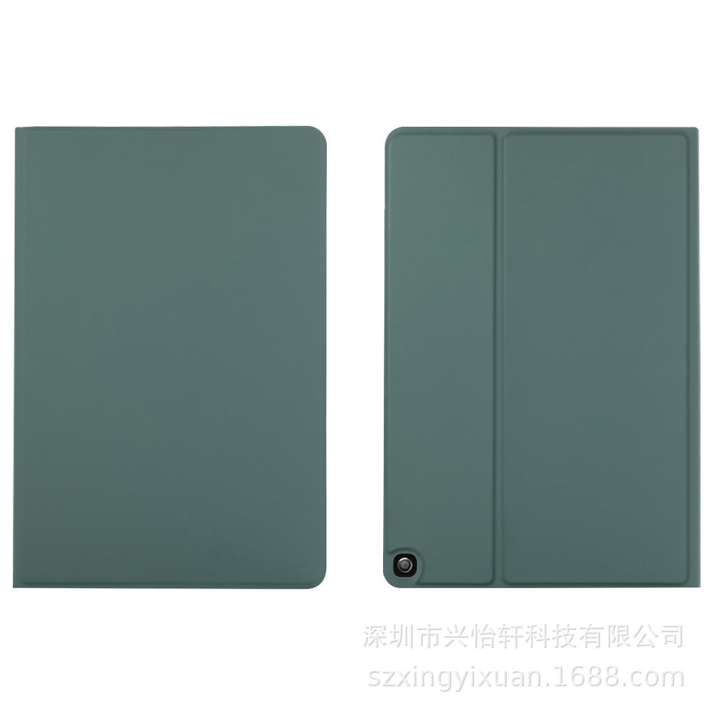 ipad case skin feel pu leather front loading style tpu back green