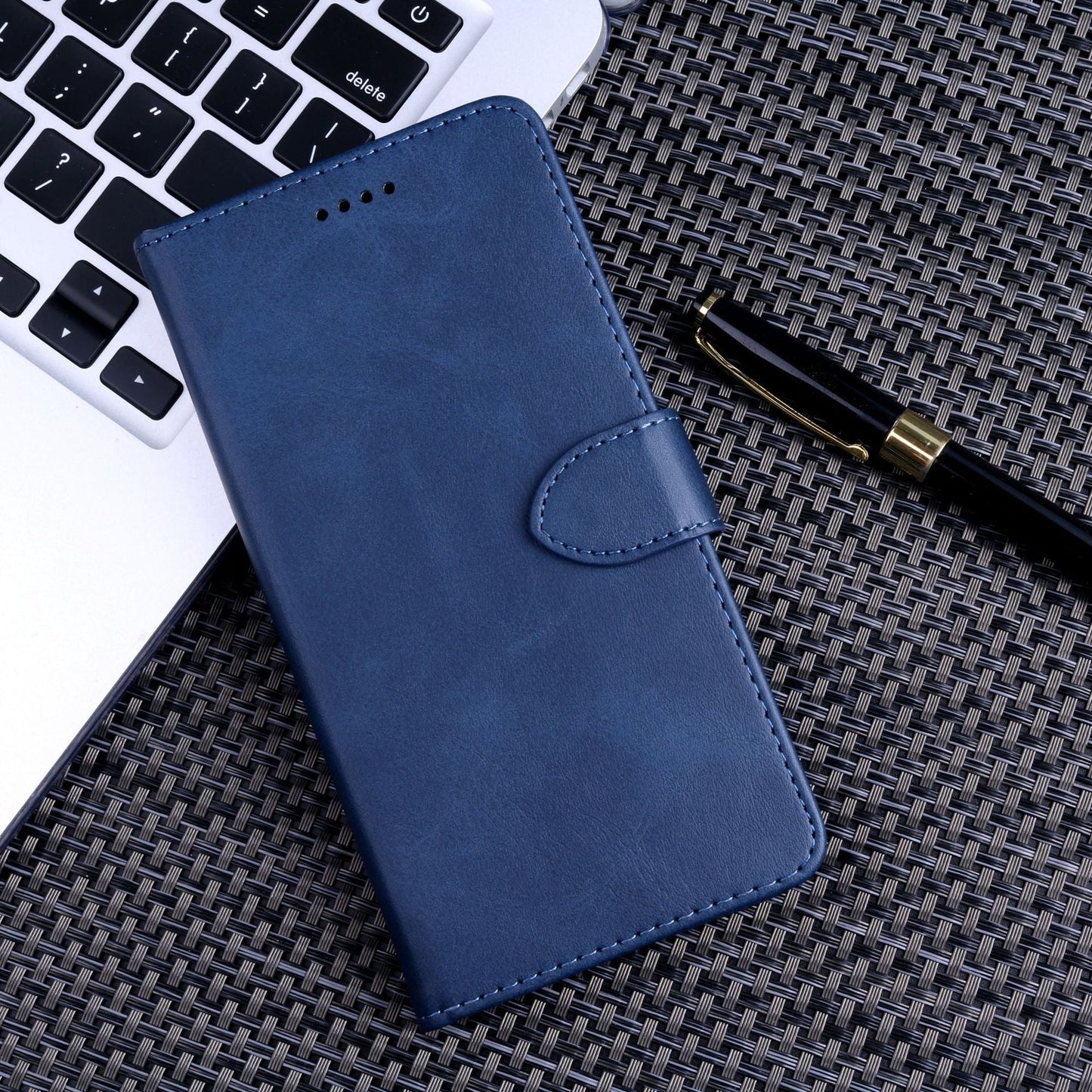 iphone 17 pro max flip wallet case cowhide finish with 3 card slots (w-001)