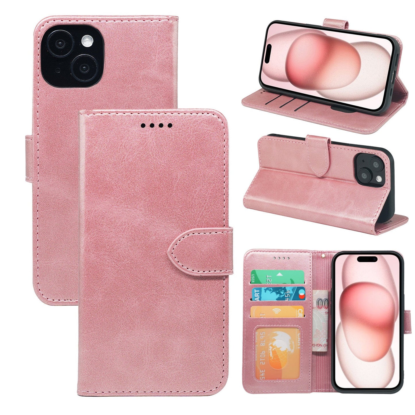 Google pixel 9 / 9 pro / 10 / 10 pro flip wallet case cowhide finish with 3 card slots (w-001)