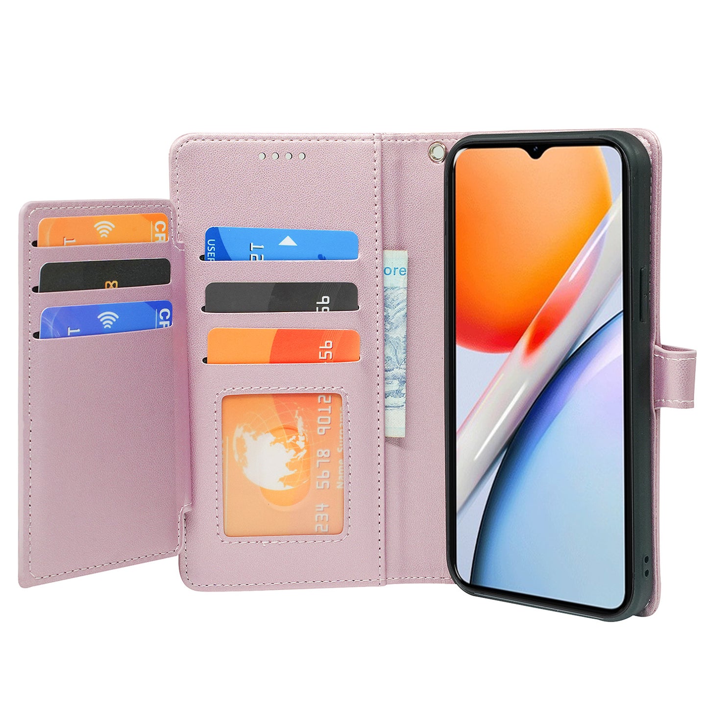 samsung galaxy a03s 9 card wallet rich dairy style smooth cowhide finish (w-012)