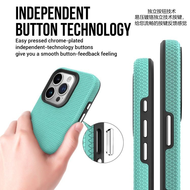 Iphone 16 pro max triangle brand textured dual layer case