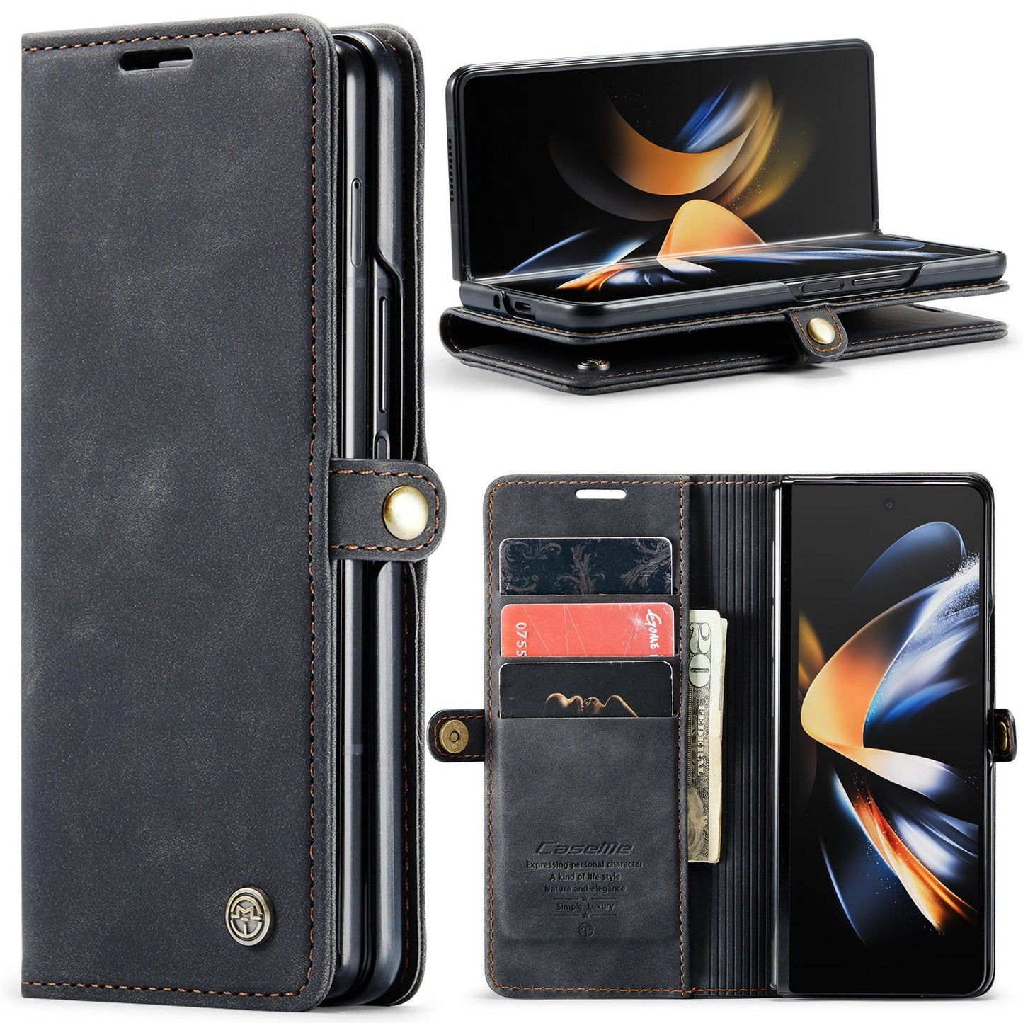 samsung galaxy z fold 7 PU leather wallet case caseme brand
