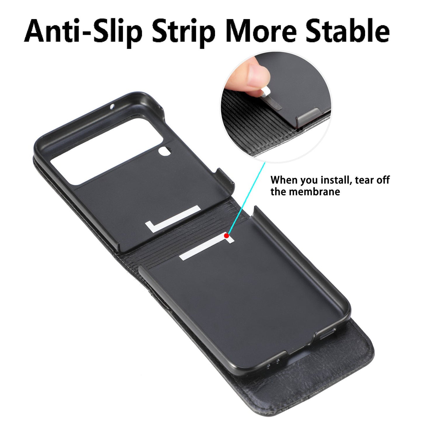 samsung galaxy z flip7 fe PU leather wallet case