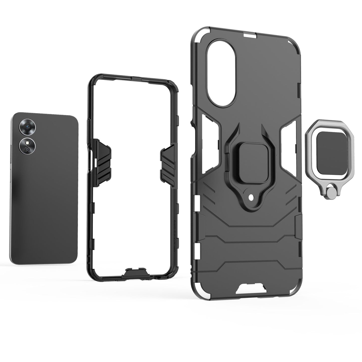 Samsung galaxy a51 front & back full protection ultra slim ring case (B010)
