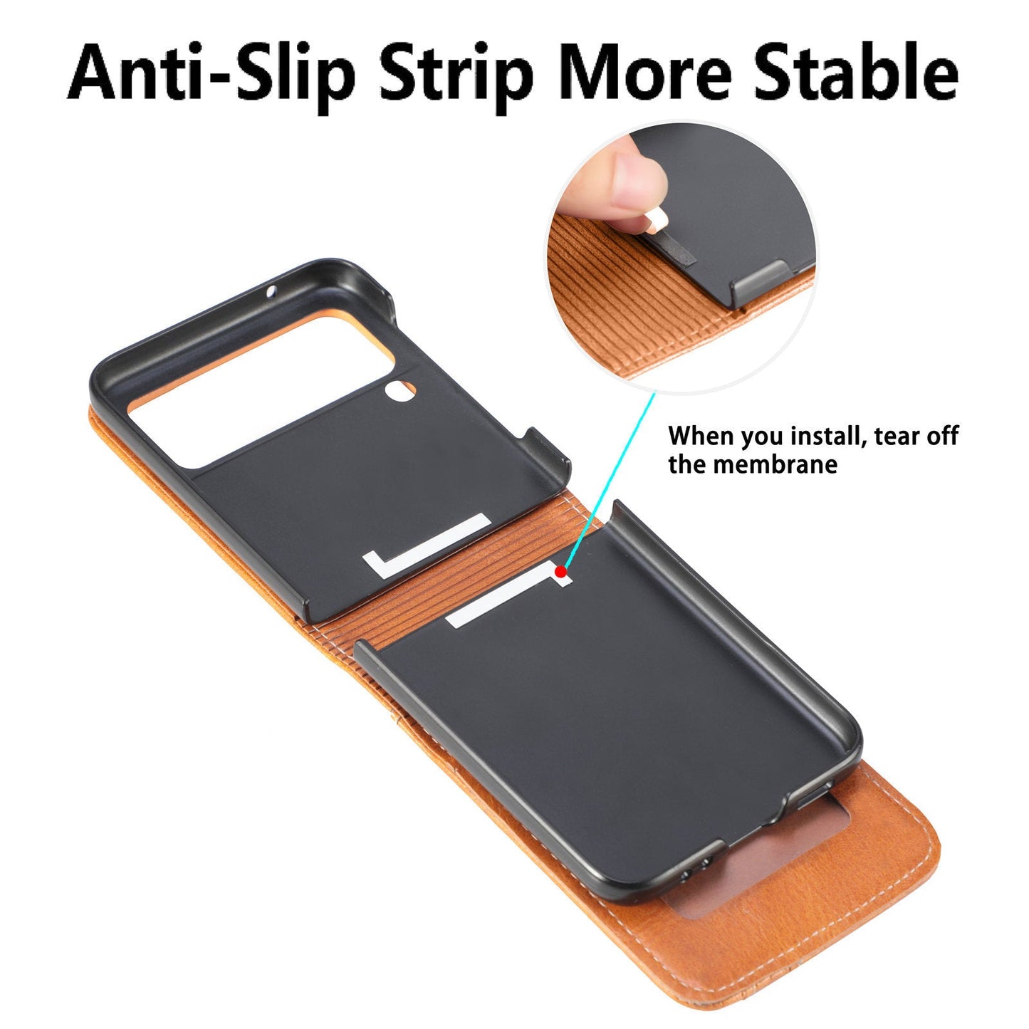 samsung galaxy z flip 7 PU leather wallet case