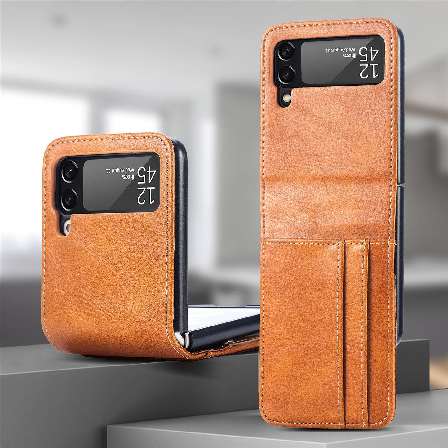 samsung galaxy z flip 7 PU leather wallet case
