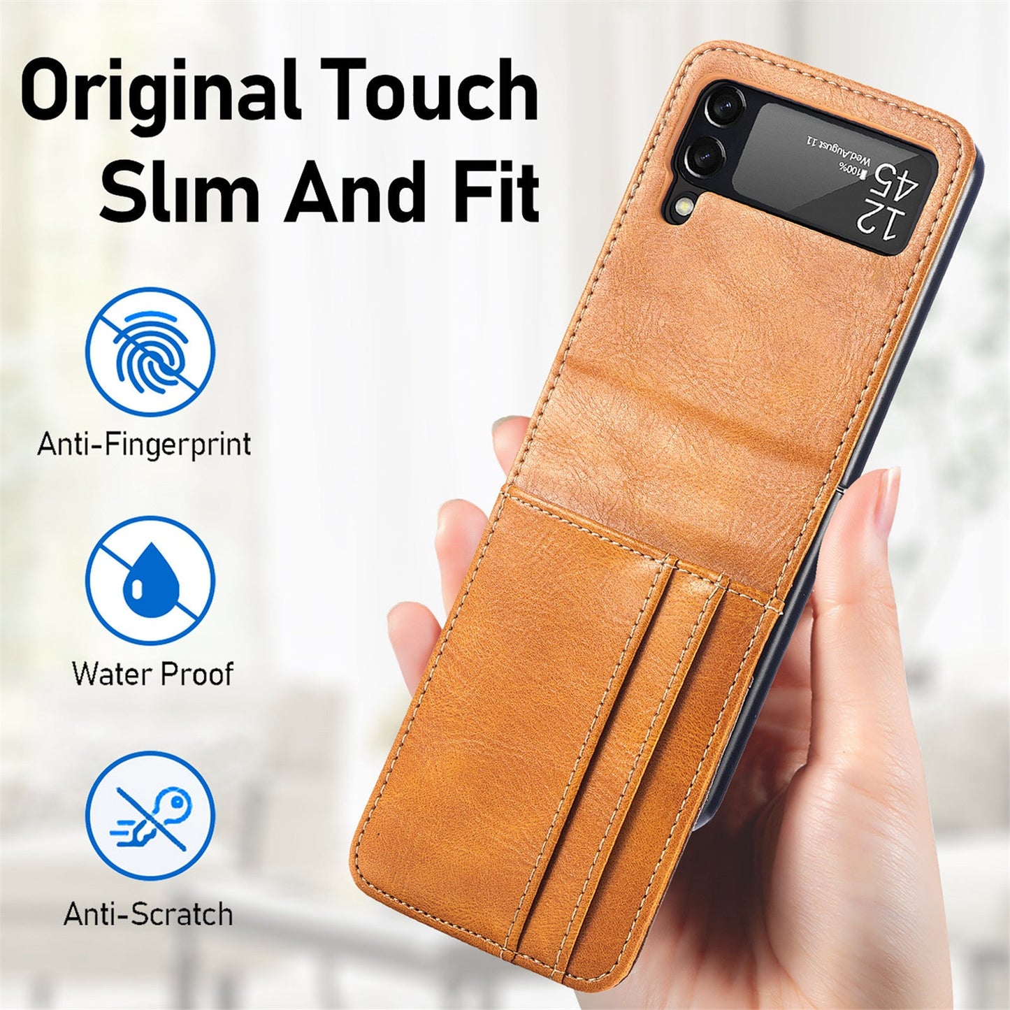 samsung galaxy z flip7 fe PU leather wallet case
