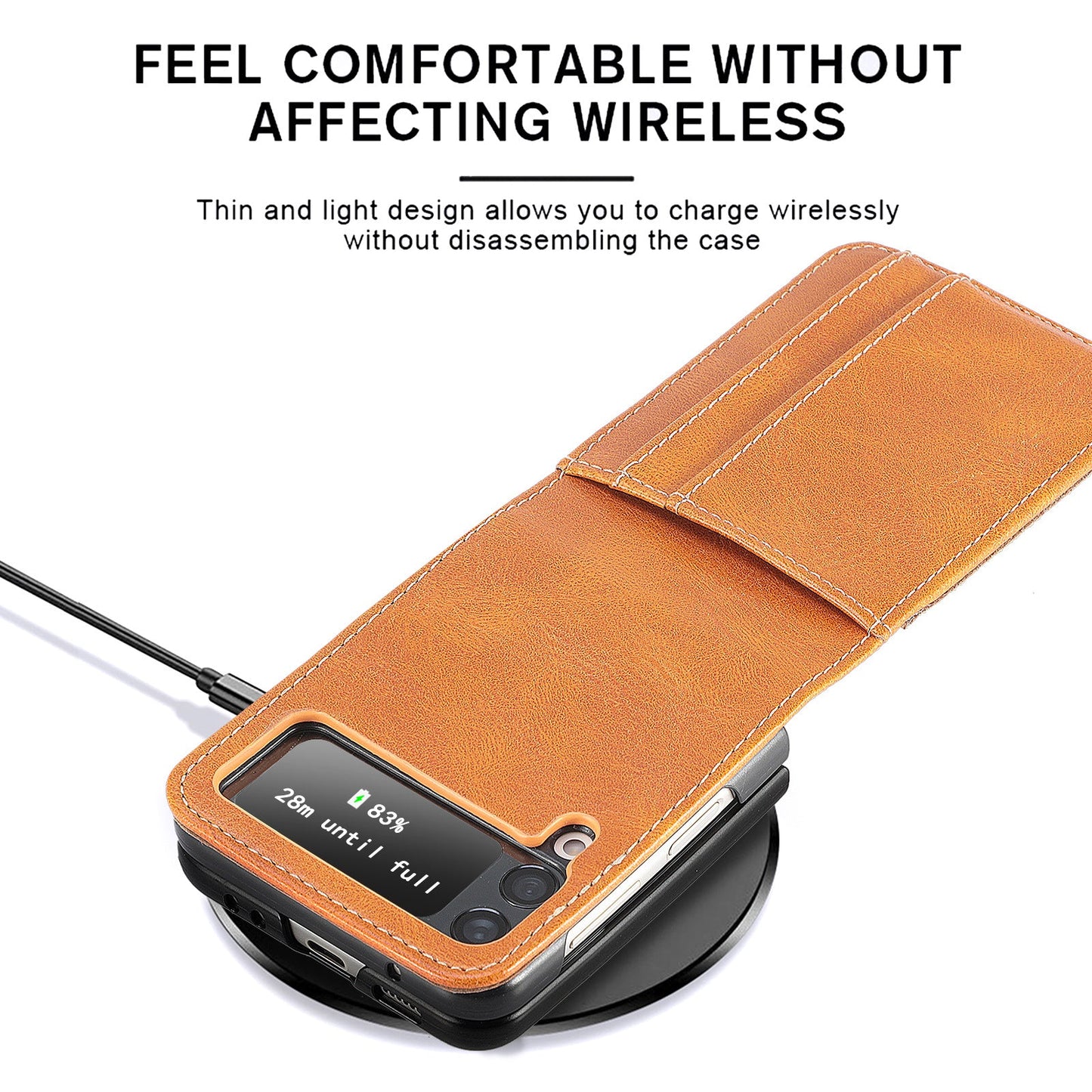 samsung galaxy z flip 5 PU leather wallet case