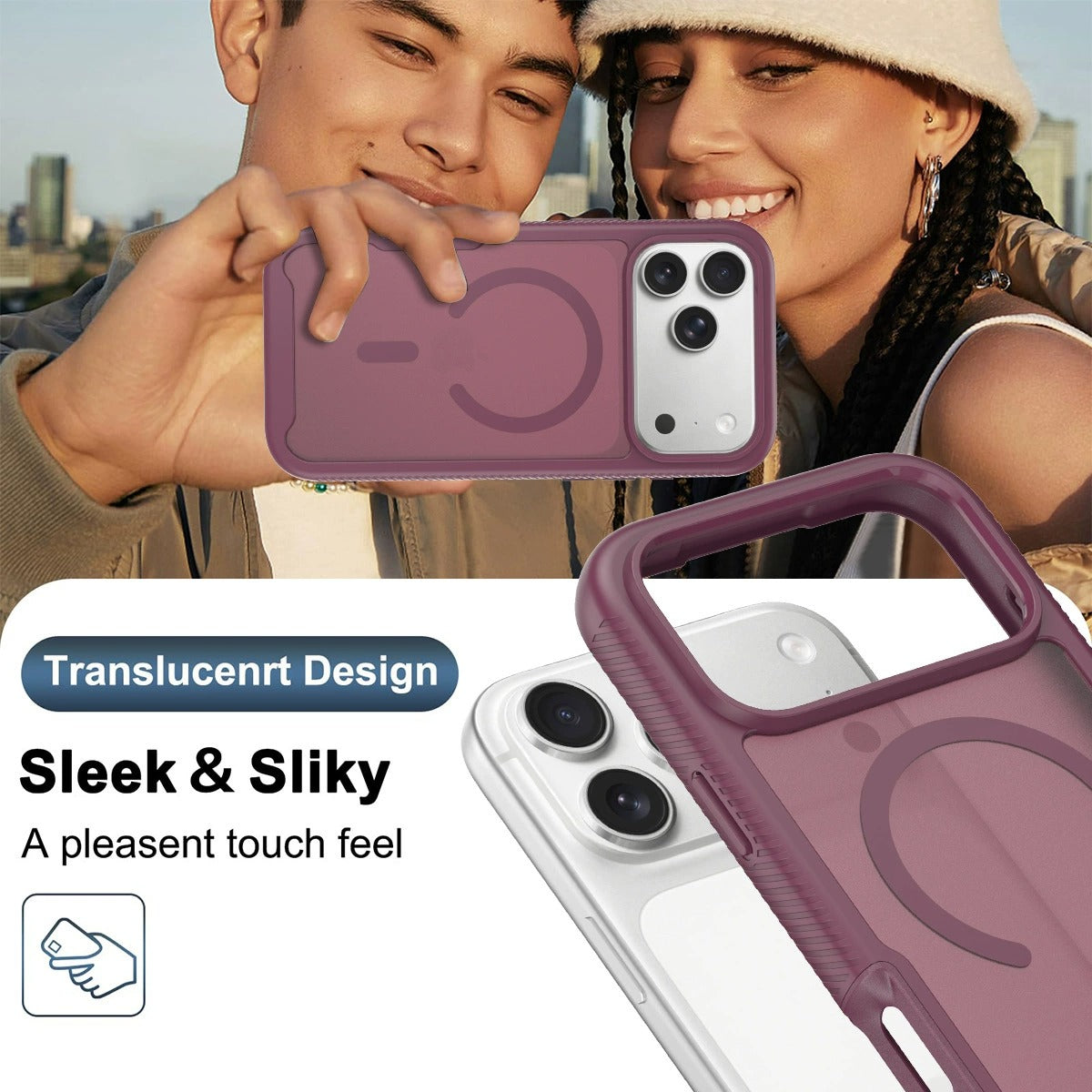 iPhone 17 Pro Max / 18 Pro Max case MagSafe 360 Front + Back Protection matte finish 4 color option