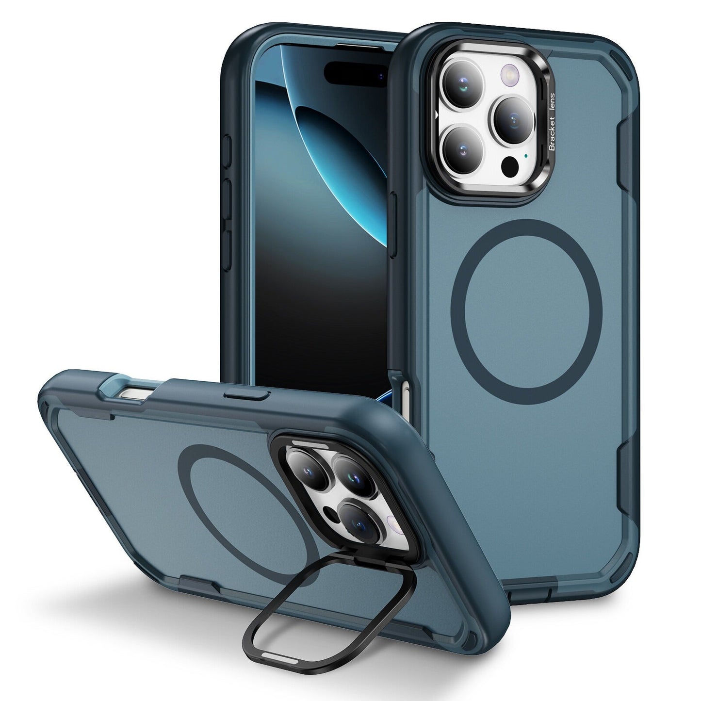 Iphone 17 air soft-touch 3 in 1 magsafe Case shockproof w foldable camera stand