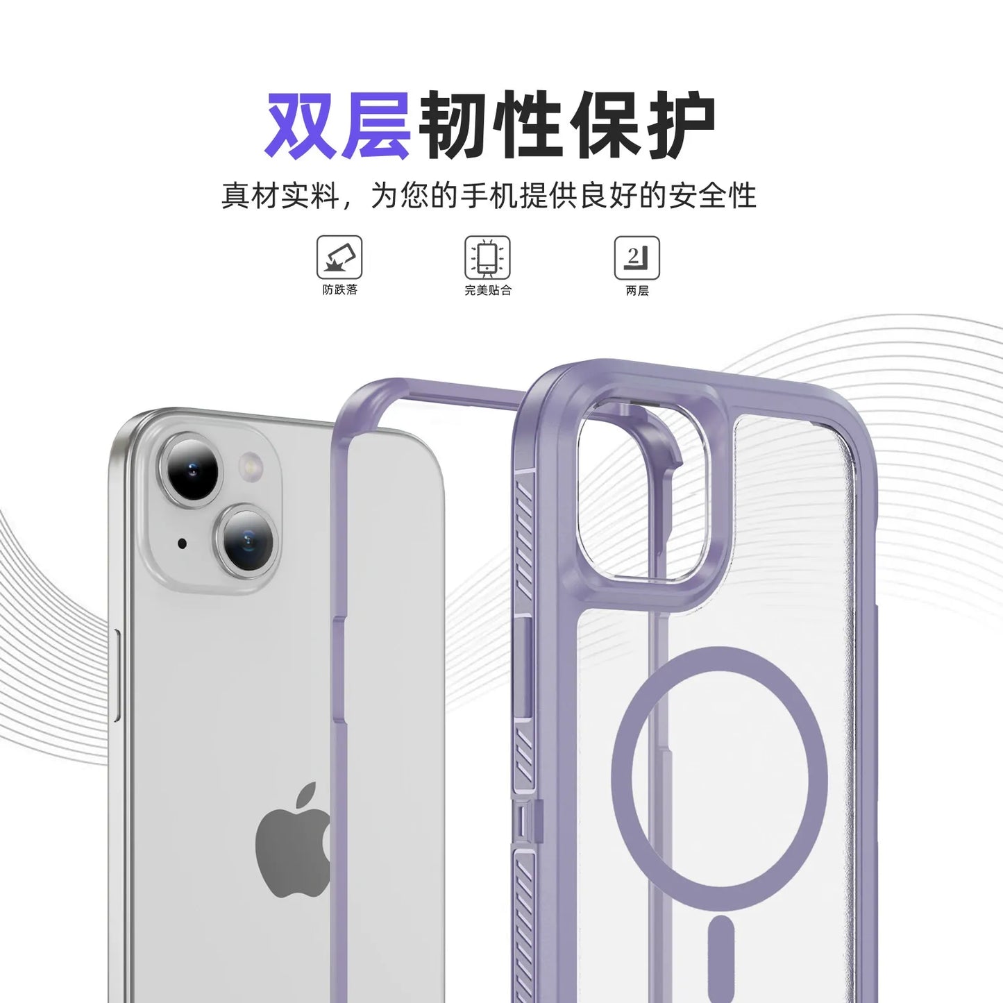 Iphone 16 case light weight 3-in-1 triple layer case otterbox defender series xt style (no logo)