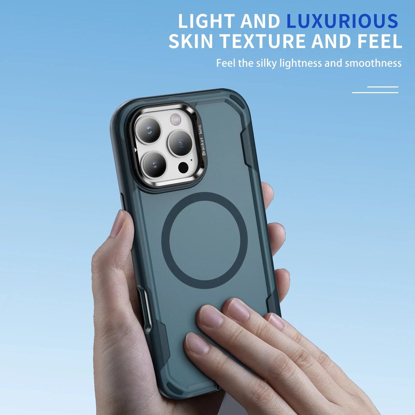Iphone 17 air soft-touch 3 in 1 magsafe Case shockproof w foldable camera stand