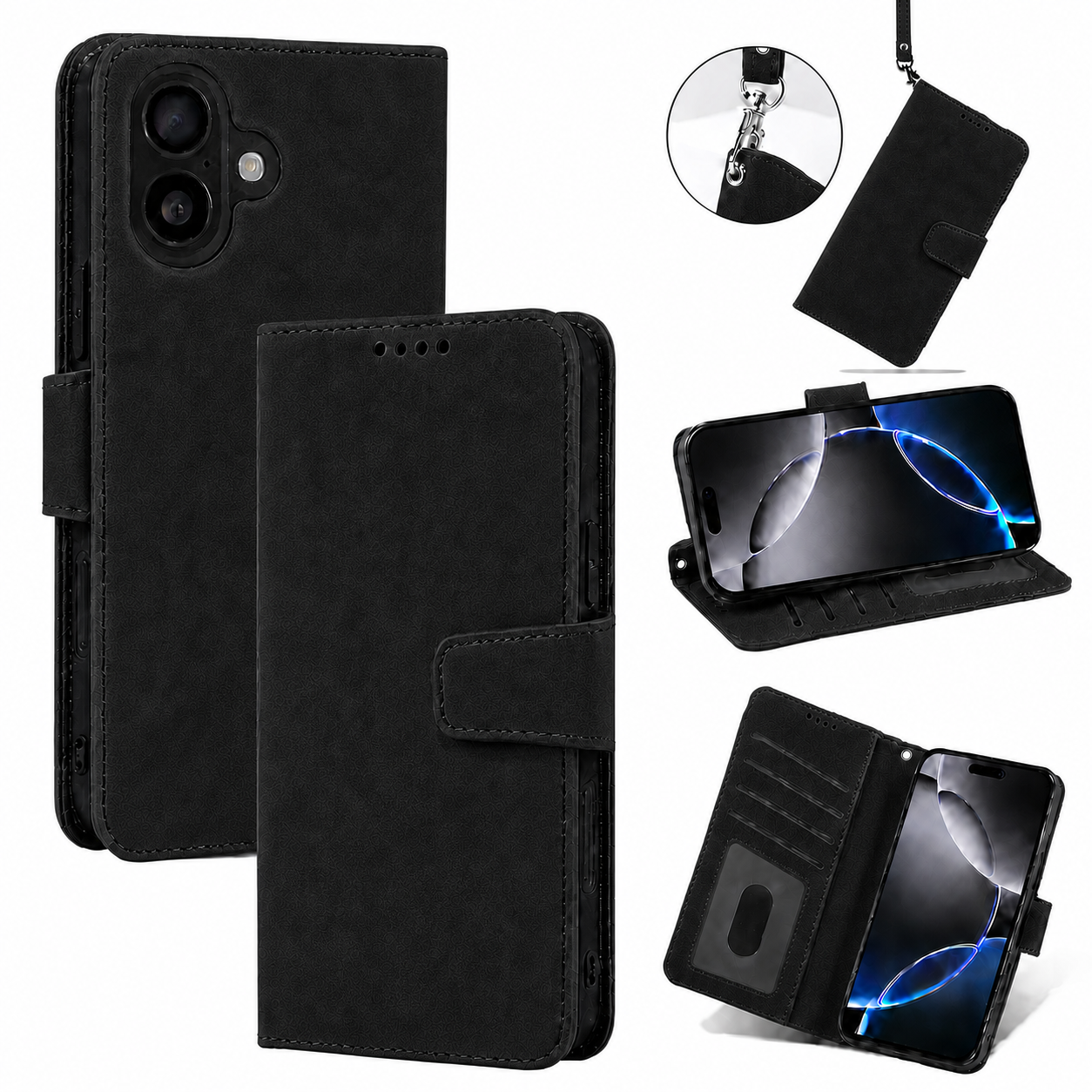 Moto E20 E30 E40 Wallet Case suede finish 4 card slots (w-016)