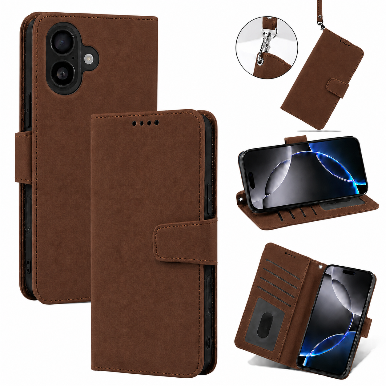 Moto E20 E30 E40 Wallet Case suede finish 4 card slots (w-016)