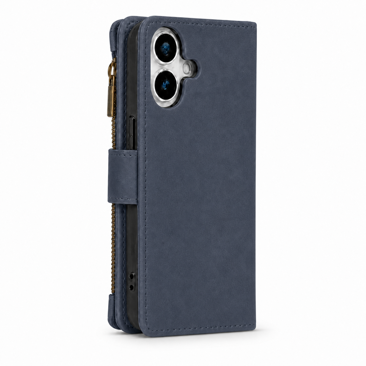 Google Pixel 10 Quilted Zip Wallet Case suede finish dual tone 9 card (w-017)