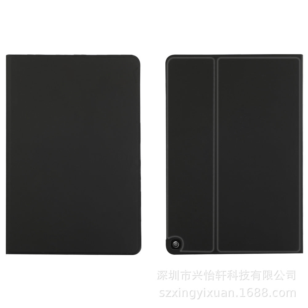 ipad case skin feel PU leather free front loading style tpu back black
