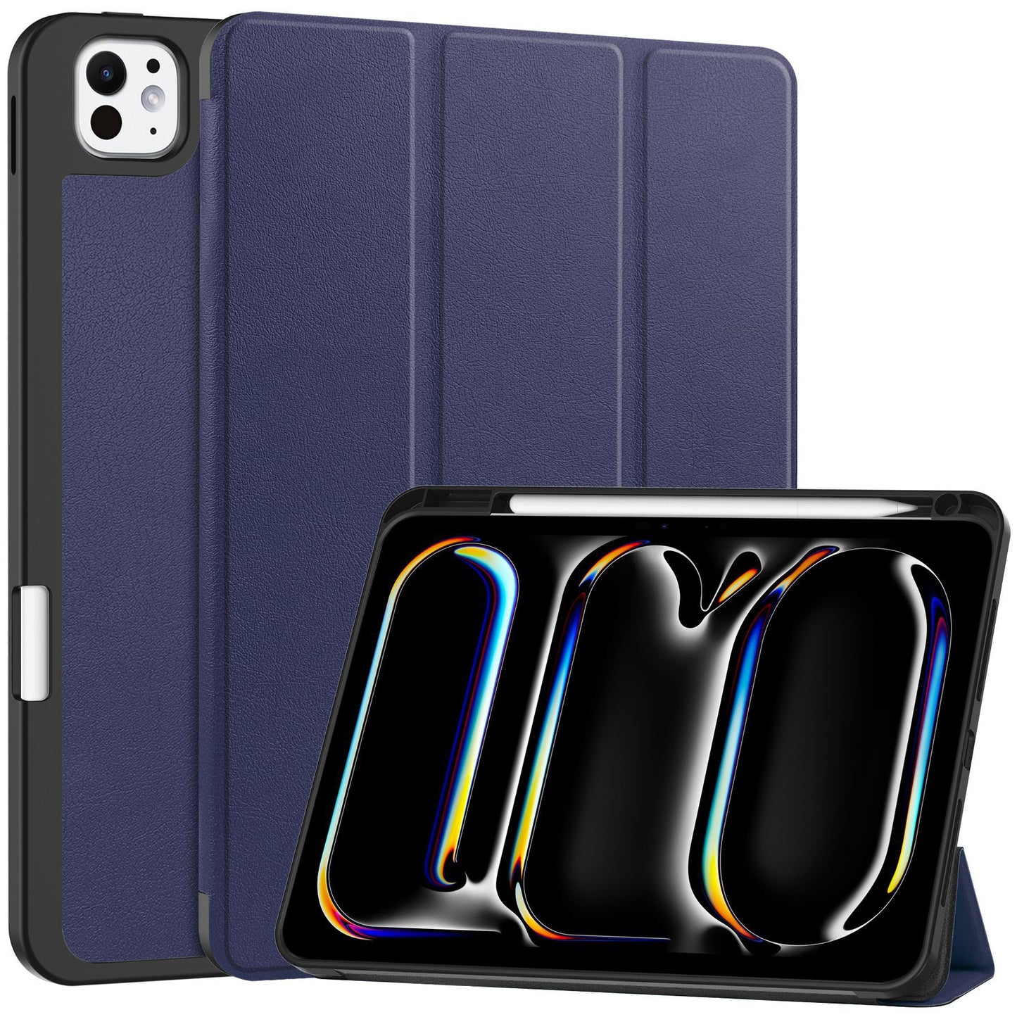 ipad case with pencil slot trifold compatible with ipad air 13 2024 /pro 12.9  2018-2022