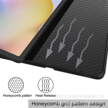ipad case skin feel pu leather front loading style tpu back red