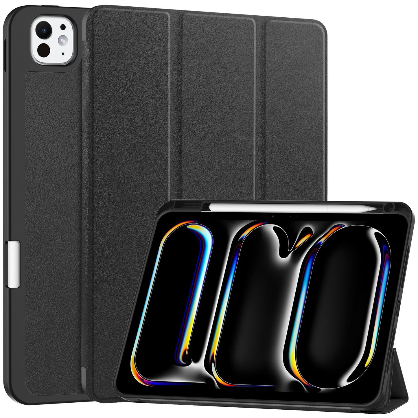 ipad case with pencil slot trifold compatible with ipad air 13 2024 /pro 12.9  2018-2022