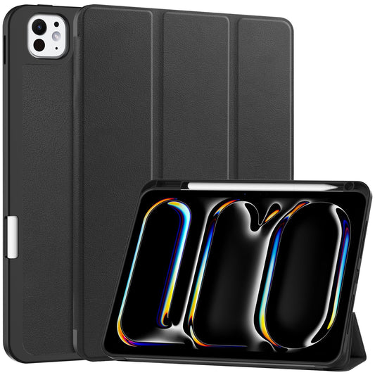 ipad case with pencil slot trifold compatible with ipad air 13 2024 /pro 12.9  2018-2022