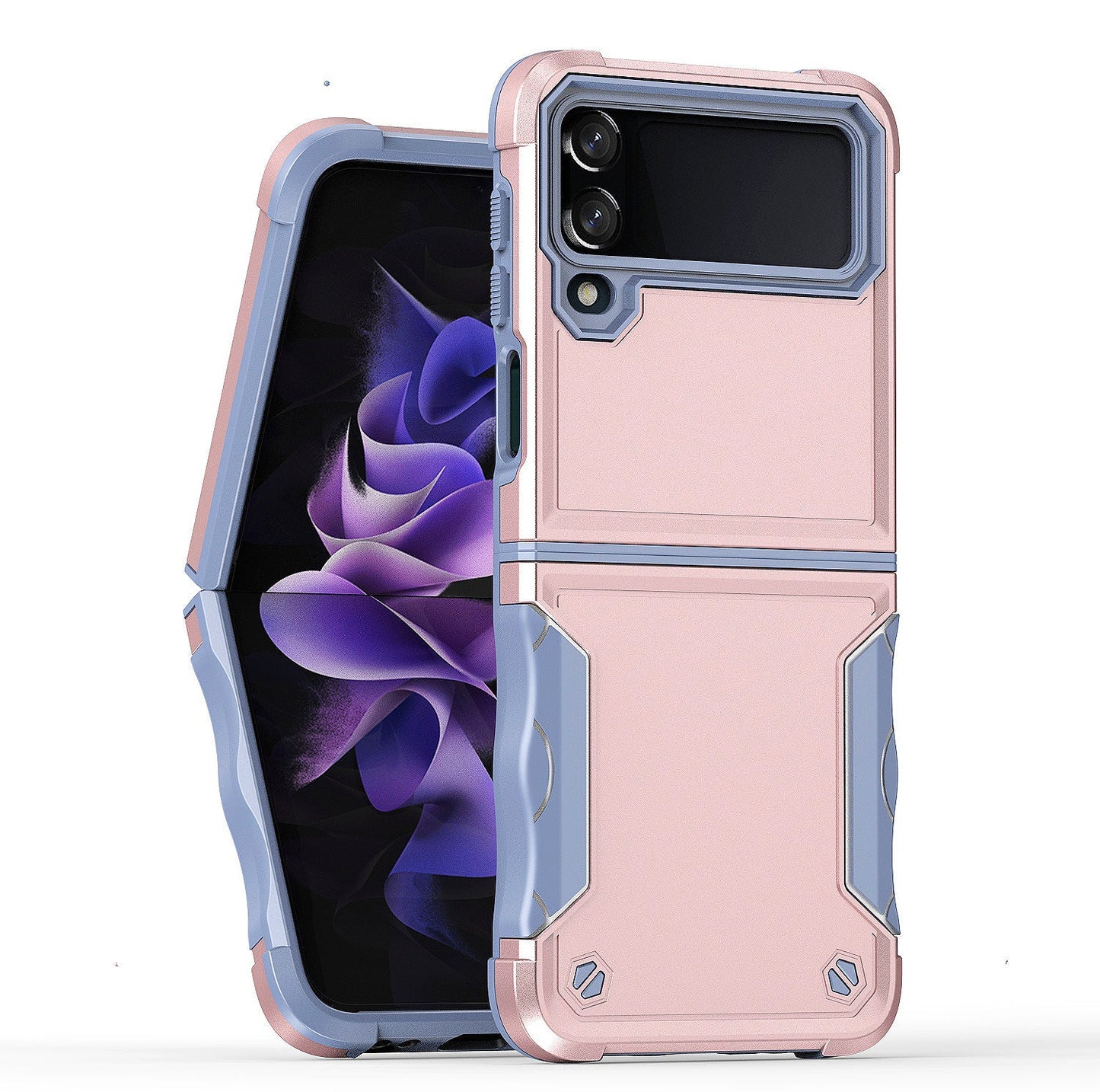 Samsung galaxy z flip 8 slim armor dual layer shockproof case grip (b002)