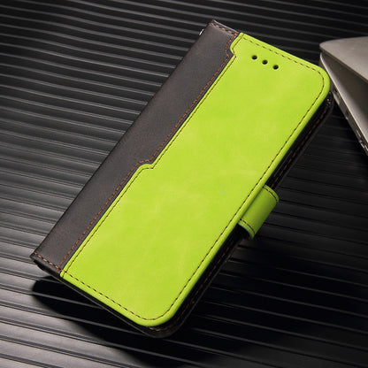 samsung galaxy xcover pro flip wallet case suede finish collate style w 3 card slots & back magnetic closure (w-007)