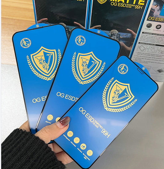 Iphone xs max/11 pro max matte tempered glass screen protector anti-static OG brand