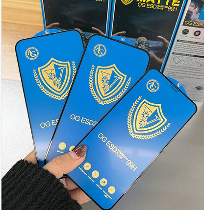 Iphone xr/11 matte tempered glass screen protector anti-static OG brand