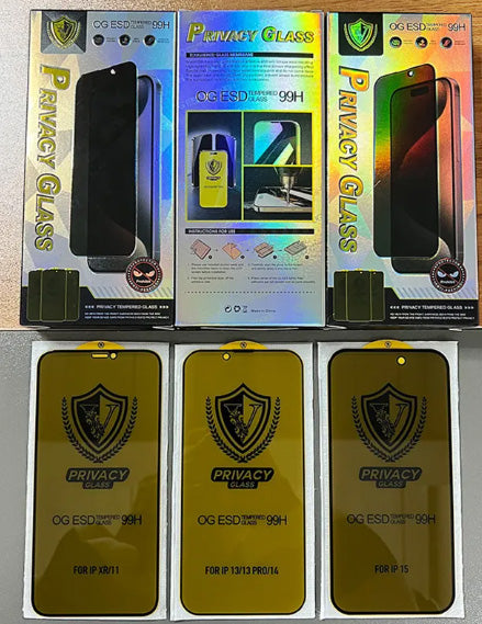 Iphone 13 mini privacy tempered glass screen protector anti-static OG brand