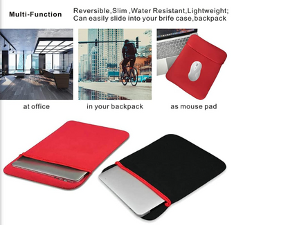 Reversible Neoprene Laptop Sleeve Dual-Sided Protective Case with Stylish Flip Design