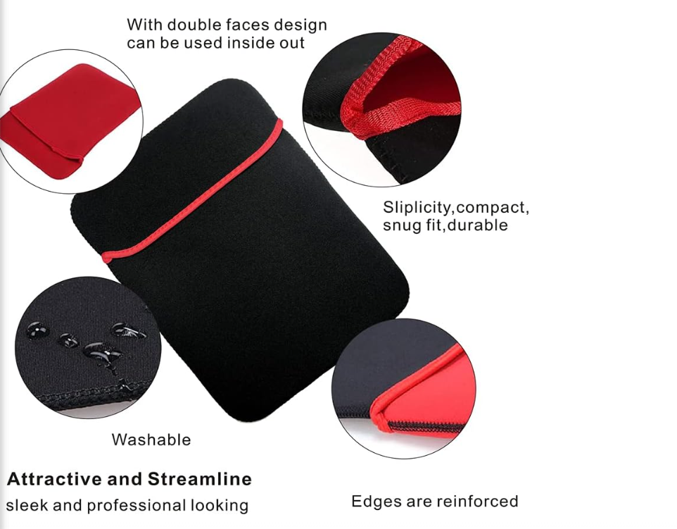 Reversible Neoprene Laptop Sleeve Dual-Sided Protective Case with Stylish Flip Design