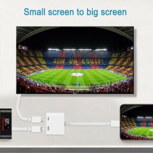 Lightning to HDMI Adapter Cable for iPhone iPad HDTV TV Projector 1080P HD