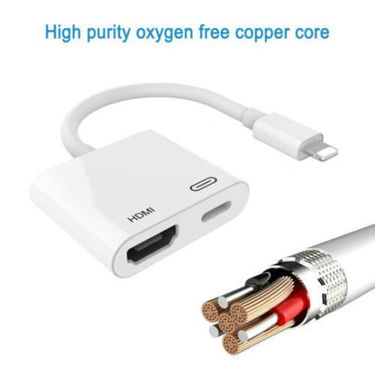Lightning to HDMI Adapter Cable for iPhone iPad HDTV TV Projector 1080P HD