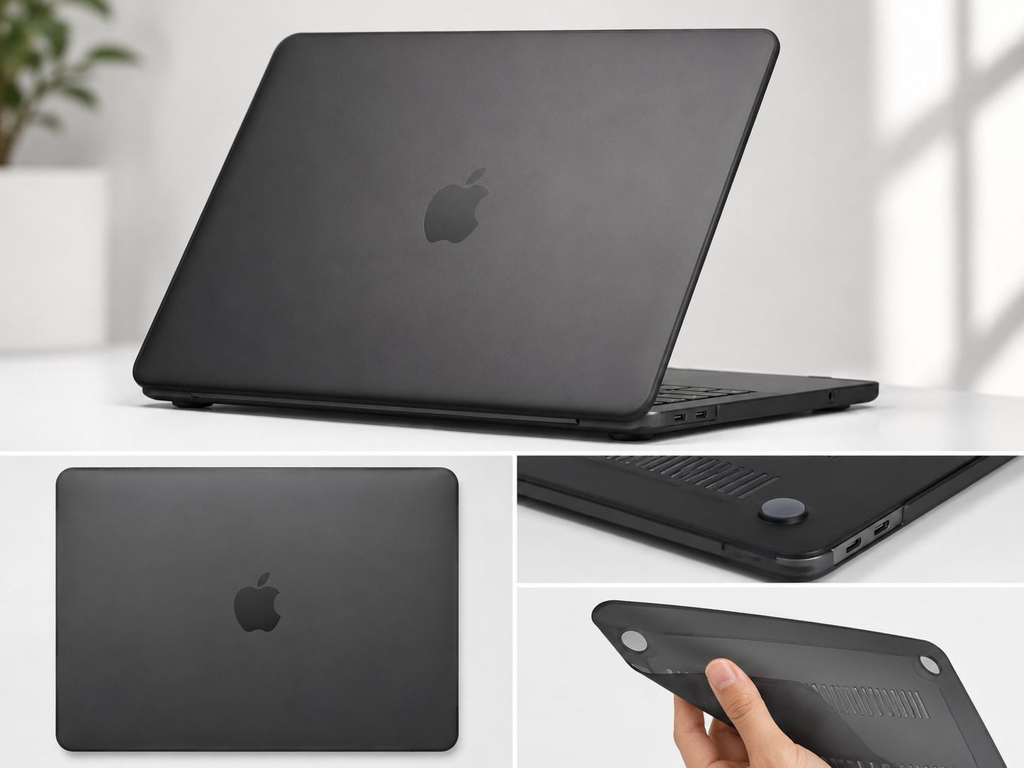Macbook frosted hard shell case black