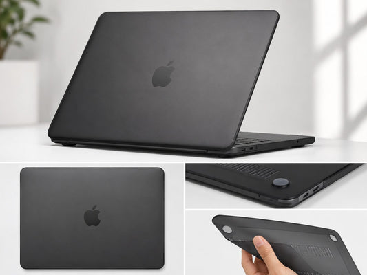 Macbook frosted hard shell case black