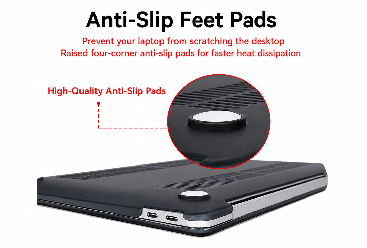 Macbook frosted hard shell case black