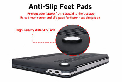 Macbook frosted hard shell case black