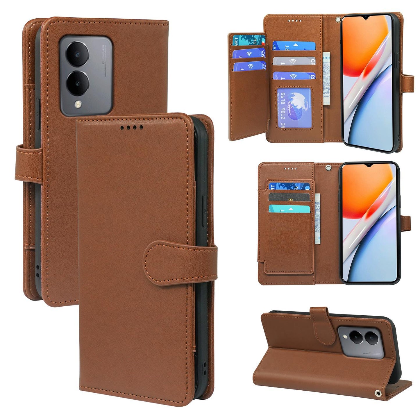 huawei nova 4 9 card wallet rich dairy style smooth cowhide finish (w-012)