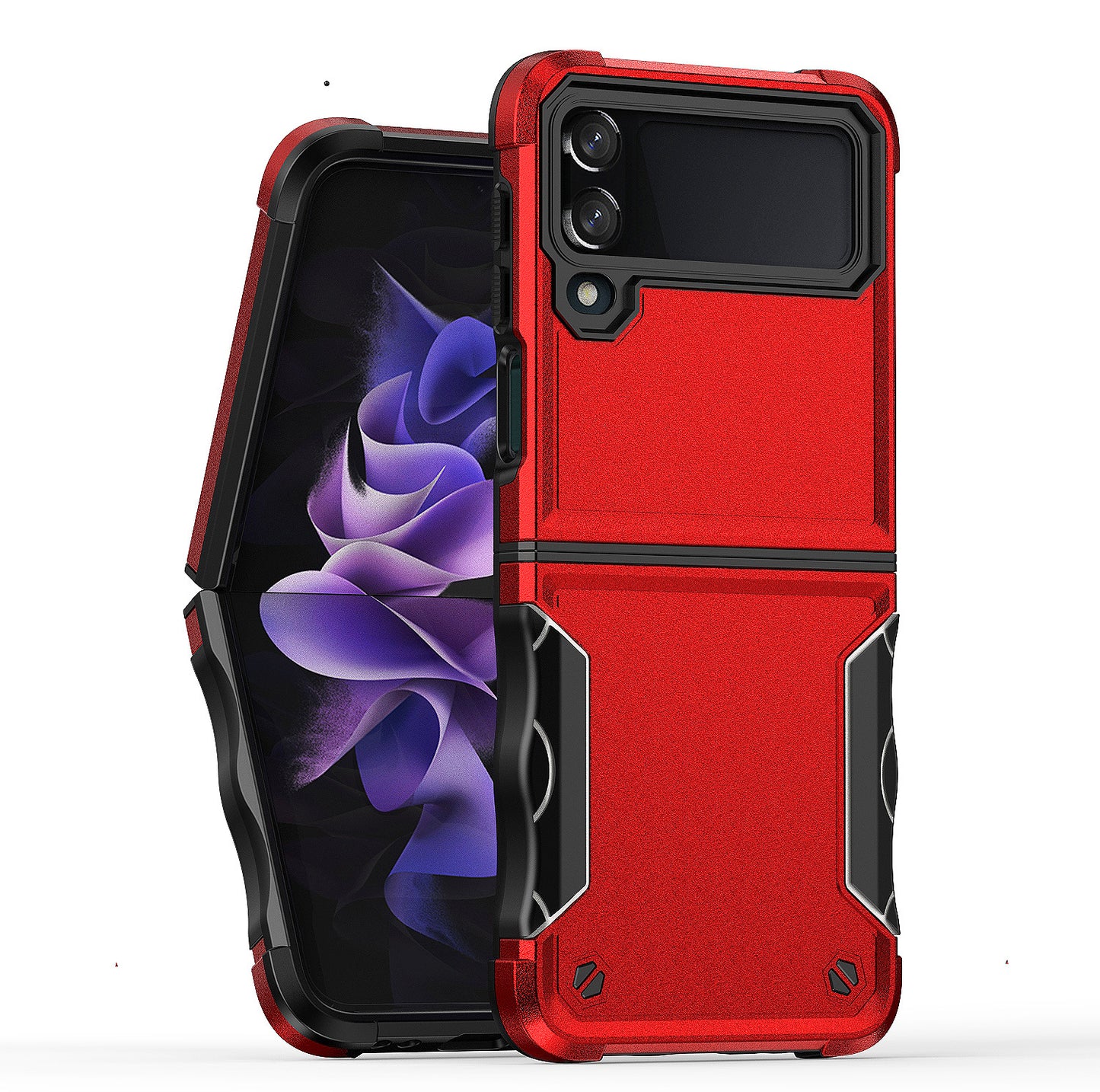 Samsung galaxy z flip 5 slim armor dual layer shockproof case grip (b002)