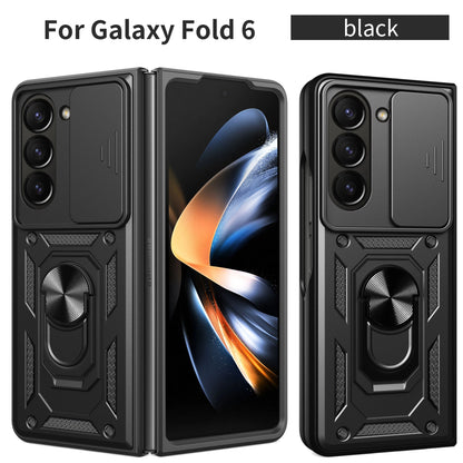 Samsung galaxy z fold 4 dual layer case with ring holder & camera shutter (B001)