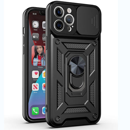 Samsung galaxy s25 ultra dual layer case with ring holder & camera shutter (B001)