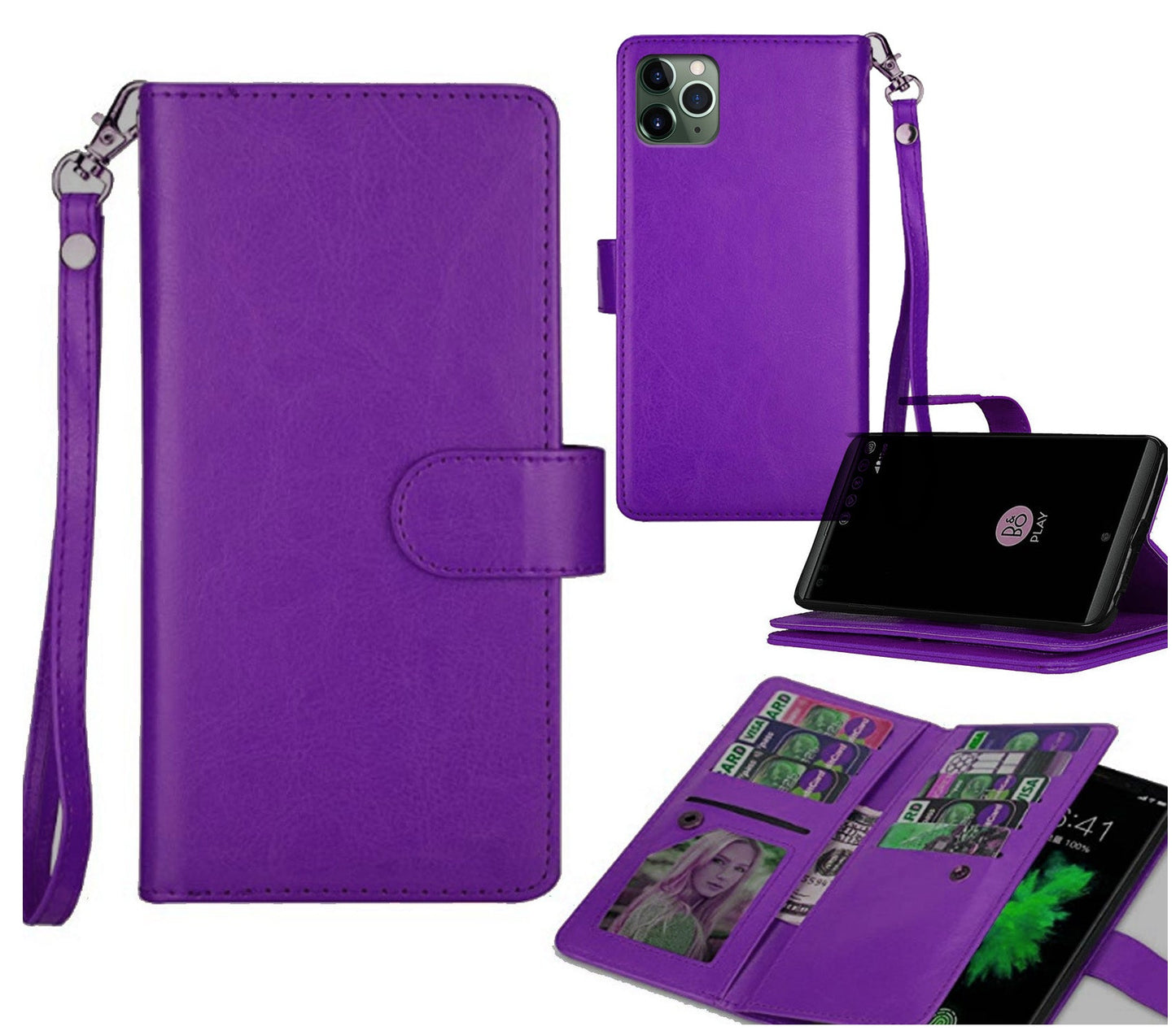 iphone 15 pro max 9 card wallet mansoor style (w-011)