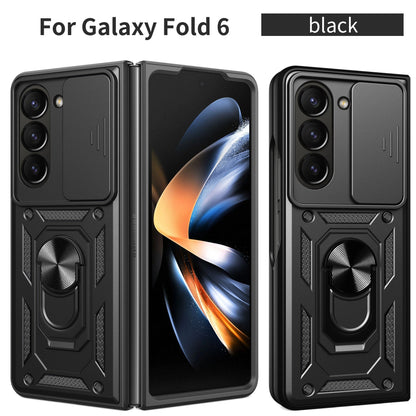 Samsung galaxy z fold 7 dual layer case with ring holder & camera shutter (B001)